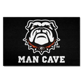 Georgia Black New Bulldog Man Cave Starter Rug 19"x30"