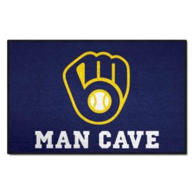 MLB - Milwaukee Brewers Man Cave Starter Rug 19"x30"