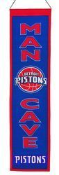 Detroit Pistons Banner 8x32 Wool Man Cave Special Order