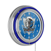 NBA Chrome Double Rung Neon Clock - City - Dallas Mavericks