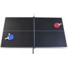 6-ft Pool Table with Table Tennis Top - Black with Red Felt